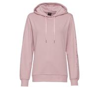 Hoodie VIVANCE, Damen, Gr. 36/38, rosa, Sweatware, Obermaterial: 60% Baumwolle, 40% Polyester, unifarben, bestickt, casual, bequem hüftlang, Langarm Rippbündchen, Sweatshirts, mit seitlicher Loungewea