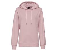 Hoodie VIVANCE, Damen, Gr. 44/46, rosa, Sweatware, Obermaterial: 60% Baumwolle, 40% Polyester, unifarben, bestickt, casual, bequem hüftlang, Langarm Rippbündchen, Sweatshirts, mit seitlicher Loungewea