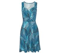 Jerseykleid VIVANCE, Damen, Gr. 46, N-Gr, blau bedruckt, Jersey, Obermaterial: 95% Viskose, 5% Elasthan, bedruckt, figurumspielend kniefrei, V-Ausschnitt, Kleider Jerseykleid, mit Alloverdruck in Wick