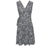 Jerseykleid VIVANCE, Damen, Gr. 38, N-Gr, lila, türkis, creme geblümt, Jersey, Obermaterial: 95% Viskose, 5% Elasthan, bedruckt, geblümt, modisch, figurumspielend knielang, V-Ausschnitt, ohne Ärmel, K