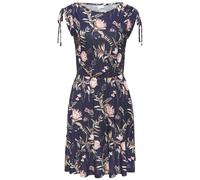 Jerseykleid VIVANCE, Damen, Gr. 44, N-Gr, rosa (rosa bedruckt), Jersey, Obermaterial: 100% Viskose, bedruckt, geblümt, modisch, figurumspielend kniefrei, Rundhals, Kurzarm verstellbar mit Bindeband, K