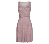 Jerseykleid VIVANCE, Damen, Gr. 38, N-Gr, bunt (rose, mauve, bedruckt), Jersey, Obermaterial: 95% Viskose, 5% Elasthan, figurumspielend kniefrei, V-Ausschnitt, Kleider Jerseykleid, mit Alloverdruck in