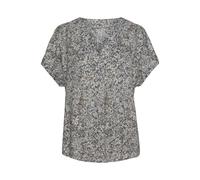 VIVANCE Kurzarmbluse Damen grau-bedruckt Gr.48/50