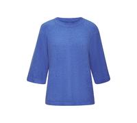Kurzarmpullover VIVANCE, Damen, Gr. 32/34, blau, Strick, Obermaterial: 74% Polyacryl, 24% Polyamid, 2% Elasthan, unifarben, figurumspielend hüftlang, Rundhals, Raglanärmel, Pullover (74356800-32) blau