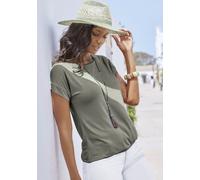T-Shirt VIVANCE Gr. 40/42, beige (beige, khaki) Damen Shirts (24762369-40) beige, khaki