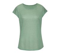 Kurzarmshirt VIVANCE "mit Streifenoptik", Damen, Gr. 40/42, grün, Obermaterial: 65% Polyester, 35% Viskose, gestreift, bequem normal, Rundhals, angeschnitten, Shirts, aus pflegeleichter Viskose-Qualit