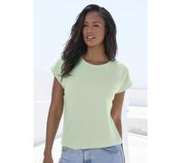 VIVANCE Kurzarmshirt Damen lime, creme Gr.48/50