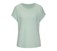 Kurzarmshirt VIVANCE "aus weicher Piqué-Qualität", Damen, Gr. 32/34, grün (mint), Piquu00e9, Obermaterial: 69% Polyester (REPREVE), 28% Viskose, 3% Elasthan, unifarben, Waffelmuster, modisch, lässig g