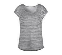 Kurzarmshirt VIVANCE "mit Streifendesign", Damen, Gr. 40/42, blau (navy), Jersey, Obermaterial: 55% Polyester, 42% Viskose, 3% Elasthan, gestreift, modisch, bequem, Rundhals, Kurzarm angeschnitten, Sh