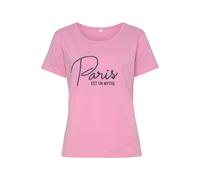 Kurzarmshirt VIVANCE "-T-Shirt" Gr. 36/38, bunt (rosa, blau) Damen Shirts (42516043-36) rosa, blau