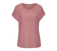 Kurzarmshirt VIVANCE "aus luftiger Piqué-Qualität", Damen, Gr. 40/42, rosa (rose), Piqué, Obermaterial: 69% Polyester (REPREVE), 28% Viskose, 3% Elasthan, Waffelmuster, unifarben, lässig geschnitten n