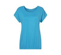 Vivance T-Shirt mit elastischem Saumabschluss, blau, color=türkis|size=40/42