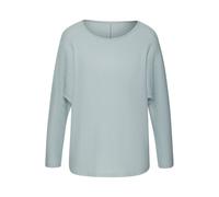 Langarmshirt VIVANCE "in modischer Struktur-Optik", Damen, Gr. 40/42, mint, Strick, Obermaterial: 55% Polyester (REPREVE), 42% Viskose, 3% Elasthan, Strukturmuster, figurumspielend, Rundhals, Shirts, 