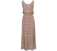 Maxikleid VIVANCE, Damen, Gr. 42, N-Gr, braun (braun, creme bedruckt), Web, Obermaterial: 100% Viskose, bedruckt, modisch, figurumspielend bodenlang, tiefer Rundhals, ohne Ärmel, Kleider, mit tiefem R