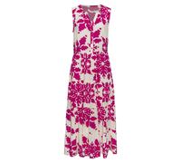 Maxikleid VIVANCE, Damen, Gr. 46, N-Gr, creme, berry bedruckt, Web, Obermaterial: 100% Viskose, bedruckt, modisch, figurumspielend knöchelfrei, V-Ausschnitt, ohne Ärmel, Kleider, mit Volants, Sommerkl