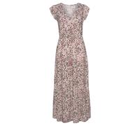 Maxikleid VIVANCE Gr. 40, N-Gr, lila (creme, mauve bedruckt) Damen Kleider Strandkleider mit floralem Druck und Schlitz, Jerseykleid, Sommerkleid, Strandkleid (47732505-40)