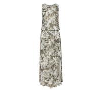 Maxikleid VIVANCE "mit Seitennahttaschen und Schlitz", Damen, Gr. 34, N-Gr, grün (grün, creme bedruckt), Jersey, Obermaterial: 100% Viskose, bedruckt, figurumspielend knöchellang, Rundhals, Kleider Ma