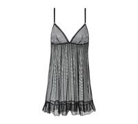 VIVANCE Negligé Damen schwarz-geblümt Gr.80 Cup C