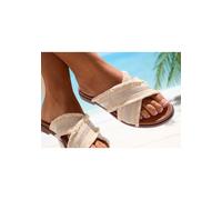 Pantolette VIVANCE "Mule, Sandale, Sommerschuh", Damen, Gr. 38, beige, Obermaterial: 100% Textilmaterial. Futter: 100% Lederimitat. Decksohle: 100% Lederimitat. Laufsohle: 100% Synthetik, unifarben, G