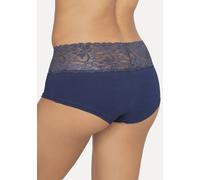 Panty VIVANCE, Damen, Gr. 40/42, blau (eisblau, rauchblau, navy), Single Jersey, Obermaterial: 95% Baumwolle, 5% Elasthan. Spitze: 93% Polyamid, 7% Elasthan (LYCRA), unifarben, körpernah, Unterhosen P