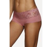 Panty VIVANCE, Damen, Gr. 40/42, bunt (rose, beere, mahagoni), Single Jersey, Obermaterial: 95% Baumwolle, 5% Elasthan. Spitze: 93% Polyamid, 7% Elasthan (LYCRA), unifarben, körpernah, Unterhosen Pant