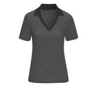 VIVANCE Poloshirt Damen schwarz-creme Gr.36/38