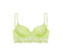 Push-up-BH VIVANCE "Anisa", Damen, Gr. 80, Cup A, grün (lime), Microtouch, Obermaterial: 60% Polyamid, 35% Polyester, 5% Elasthan, BHs Push-up-BH, mit Bügel und Spitze entlang der Unterbrust, sexy Des