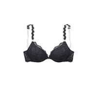 Push-up-BH VIVANCE, Damen, Gr. 80, Cup B, schwarz, Microtouch, Obermaterial: 90% Polyamid, 10% Elasthan, BHs Push-up-BH, mit 3 Trägern (Wechselträger) zum Austauschen, sexy Dessous, Sommer (24313917-8