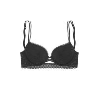 Push-up-BH VIVANCE BY LASCANA "Viola", Damen, Gr. 85, Cup C, schwarz, Spitze, Obermaterial: 87% Polyamid, 13% Elasthan, BHs Push-up-BH, mit Spitze aus anteilig recyceltem Polyamid, sexy Dessous (45378
