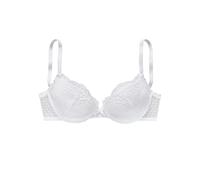Push-up-BH VIVANCE, Damen, Gr. 90, Cup D, weiß, Microtouch, Obermaterial: 60% Polyamid, 35% Polyester, 5% Elasthan, BHs Push-up-BH, rundherum mit floraler Spitze, Dessous (98137943-90) weiß