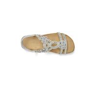 Sandale VIVANCE "Sommerschuh", Damen, Gr. 41, silber (silberfarben), Obermaterial: 100% Synthetik. Decksohle: 100% Synthetik. Laufsohle: 100% Synthetik, unifarben, casual, Schuhe, Sandalette, Sommersc