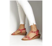 Sandalette VIVANCE "Sommerschuh", Damen, Gr. 38, rot, Obermaterial: 100% Lederimitat. Decksohle: 100% Textilmaterial. Futter: 100% Lederimitat. Laufsohle: 100% Synthetik, Glitzer, unifarben, Schuhe Ri