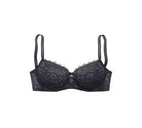 Schalen-BH VIVANCE, Damen, Gr. 85, Cup C, schwarz, Microtouch, Obermaterial: 63% Polyamid, 27% Polyester, 10% Elasthan, BHs Schalen-BH, aus Spitze in Leo-Optik im modischen Balconnet-Schnitt, Dessous