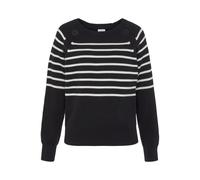 Streifenpullover VIVANCE Gr. 44/46, schwarz-weiß (schwarz, weiß) Damen Pullover (15719362-44) schwarz, weiß