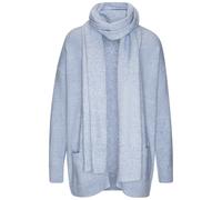 Strickjacke VIVANCE, Damen, Gr. 36/38, bleu meliert, Strick, Obermaterial: 53% Polyester, 37% Polyacryl, 10% Polyamid, meliert, figurumspielend Po-bedeckend, ohne Ausschnitt, Strickjacken, aus kuschel