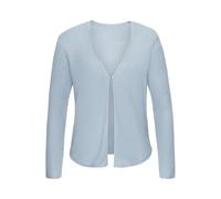 Strickjacke VIVANCE, Damen, Gr. 40/42, blau (hellblau), Strick, Obermaterial: 100% Polyacryl, unifarben, modisch, figurumspielend, tiefer V-Ausschnitt, Langarm, Strickjacken, mit Haken-Verschluss (939