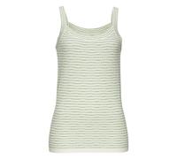 Stricktop VIVANCE "mit Streifenstruktur", Damen, Gr. 48/50, beige (creme, grün), Feinstrick, Obermaterial: 54% Polyester (REPREVE), 35% Baumwolle, 11% Viskose, gestreift, modisch, normal normal, Rundh