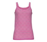 Stricktop VIVANCE "mit Streifenstruktur", Damen, Gr. 44/46, pink (pink, creme), Feinstrick, Obermaterial: 54% Polyester (REPREVE), 35% Baumwolle, 11% Viskose, gestreift, normal normal, Rundhals, Tops,