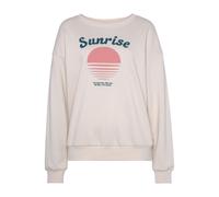 Sweater VIVANCE, Damen, Gr. 48/50, beige (creme), Sweatware, Obermaterial: 60% Baumwolle, 40% Polyester, bedruckt, unifarben, lässig geschnitten normal, Rundhals, Bündchen, Sweatshirts, mit schönem Fr