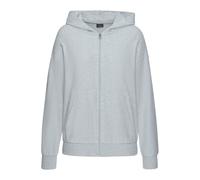 Sweater VIVANCE, Damen, Gr. 48/50, blau (hellblau), Frottee, Obermaterial: 63% Baumwolle, 37% Polyester. Kapuzenfutter: 52% Baumwolle, 48% Polyester, unifarben, Basic lang, Rundhals, angesetztes Bündc