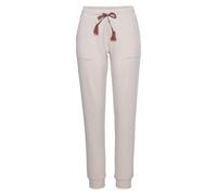 Sweatpants VIVANCE, Damen, Gr. 36/38, N-Gr, beige (creme), Sweatware, Obermaterial: 60% Baumwolle, 40% Polyester, unifarben, modisch, lässig geschnitten lang, Hosen, Relaxhose, Loungehose mit aufgeset