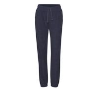 Sweatpants VIVANCE, Damen, Gr. 32/34, N-Gr, blau (dunkelblau meliert), Frottee, Obermaterial: 51% Baumwolle, 49% Polyester, meliert, Basic, Hosen, Kleine Stickerei (20278813-32) dunkelblau meliert