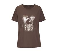T-Shirt VIVANCE "mit goldfarben schimmerndem Folienprint", Damen, Gr. 32/34, grau (taupe), Jersey, Obermaterial: 100% Baumwolle, bedruckt, metallic, modisch, bequem normal, Rundhals, Kurzarm, Shirts, 