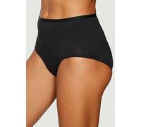 Taillenslip VIVANCE BY LASCANA, Damen, Gr. 40/42, schwarz, Single Jersey, Obermaterial: 95% Baumwolle, 5% Elasthan, unifarben, bequem, Unterhosen Taillenslip, aus elastischer Baumwoll-Qualität (553490