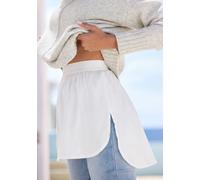 Unterrock VIVANCE, Damen, Gr. 32/34, schwarz, weiß, Stoff, Obermaterial: 95% Polyester, 5% Elasthan, unifarben, Basic, Po-bedeckend, Röcke Unterrock, Blusenrock mit Gummibund, praktische Saumverlänger