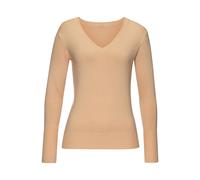 VIVANCE V-Ausschnitt-Pullover Damen pfirsich Gr.40/42