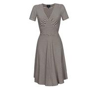 Vive Maria Damen Kleid Sailor Saloon 345911, Knielang, Gestreift, Gr. 36 (Herstellergröße: S), Mehrfarbig (Blau/Creme)