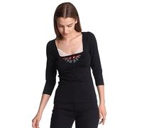 Vive Maria Meadow Love Damen Langarmshirt schwarz, Größe:XS