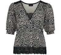 Vive Maria Romantic Leo Shirt Langarmshirt braun schwarz in L