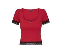 Vive Maria Sweet Cropped Shirt T-Shirt rot schwarz in XXL